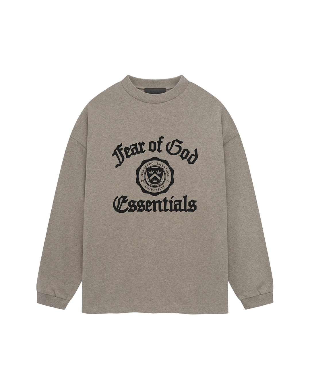 Fear of God Essentials Heavy L/S Tee in Heather Grey xld