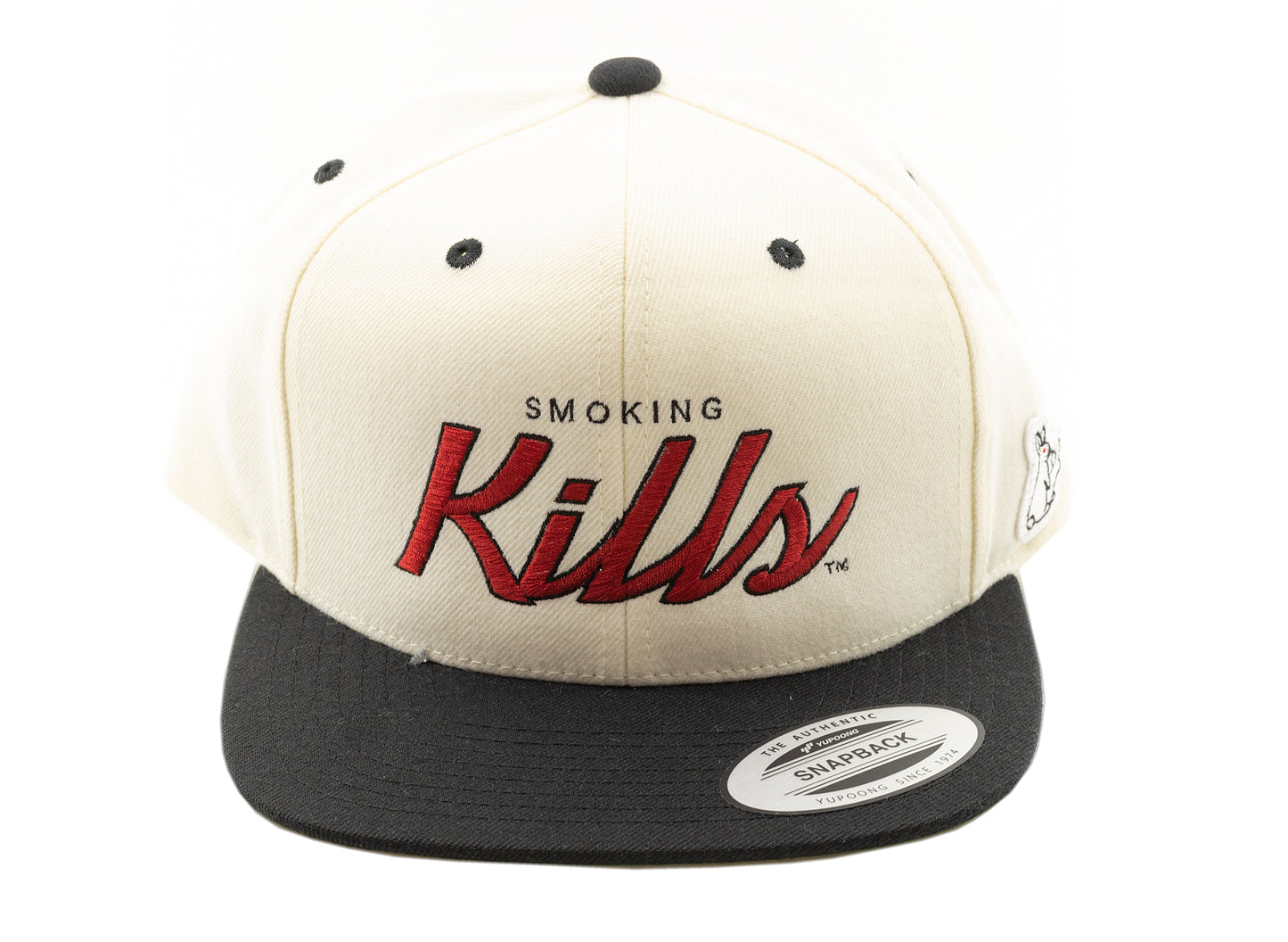 Fucking Rabbits Kills Snapback Cap in White