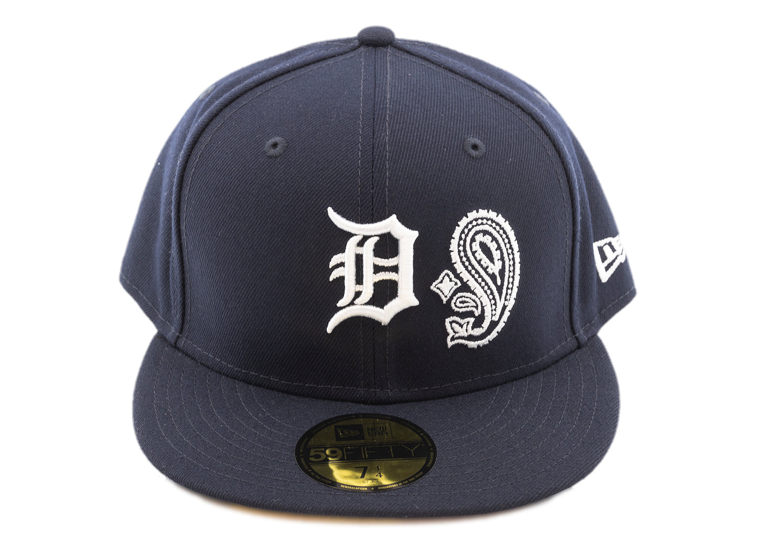 Detroit Tigers Hat Baseball Cap Fitted 7 1/2 New Era Mens Blue