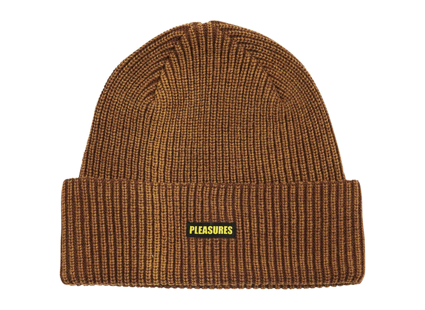 Pleasures Impact Logo Beanie in Tan