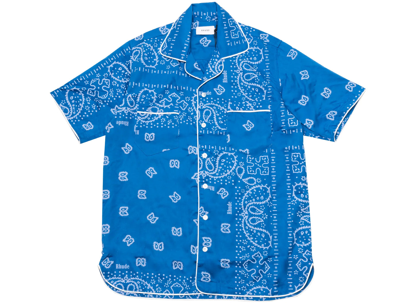 Rhude Bandana Track Shirt In Blue
