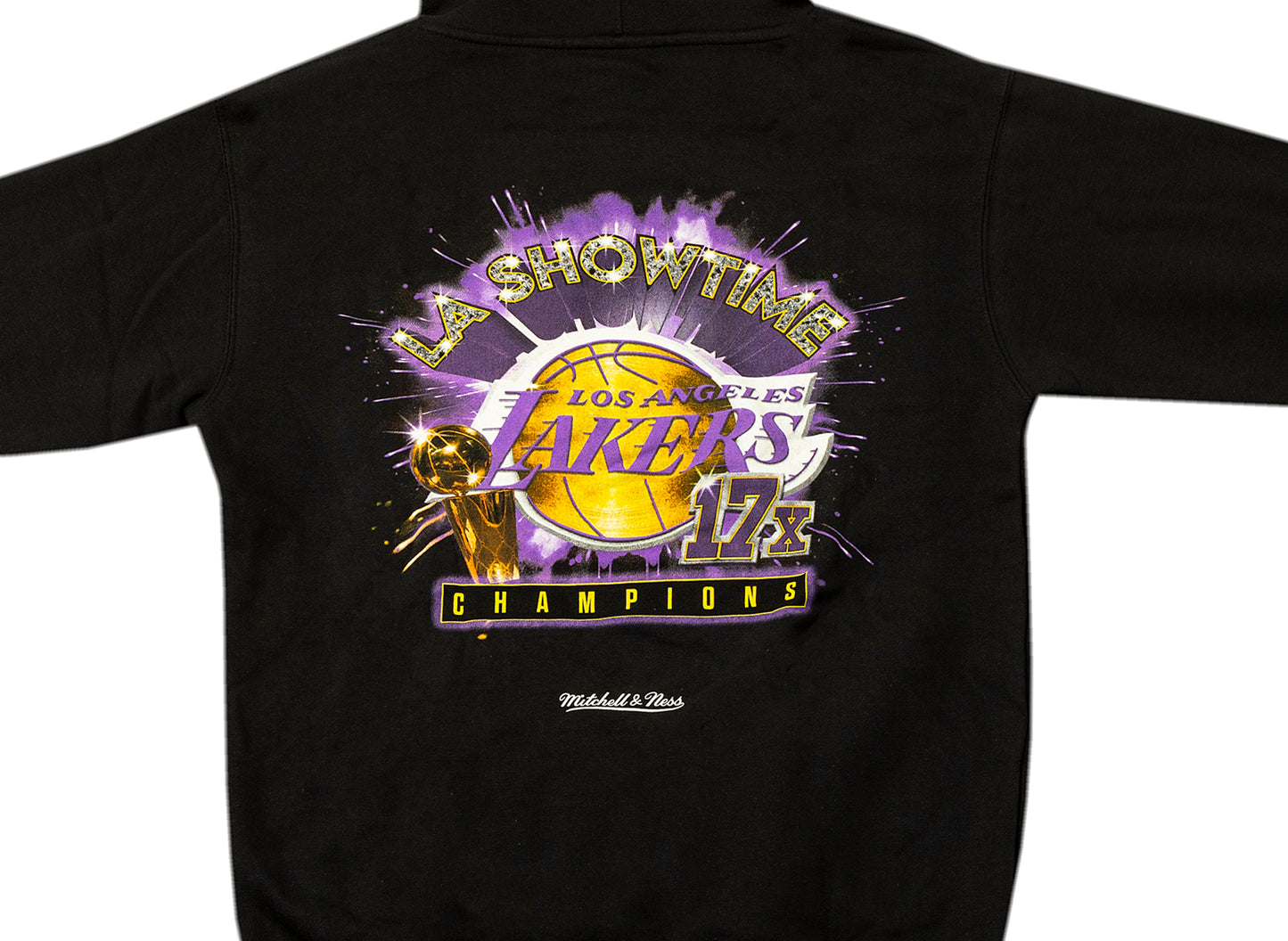 Men's Mitchell & Ness Black Los Angeles Lakers Showtime 17X