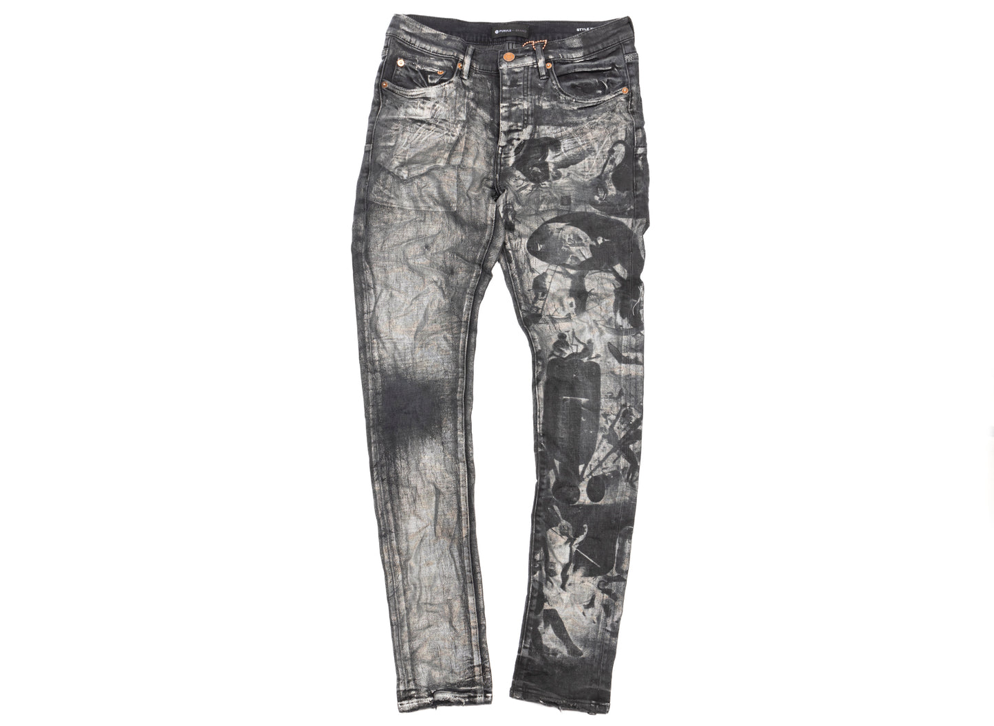 Purple Brand Aged Black Washed Jeans