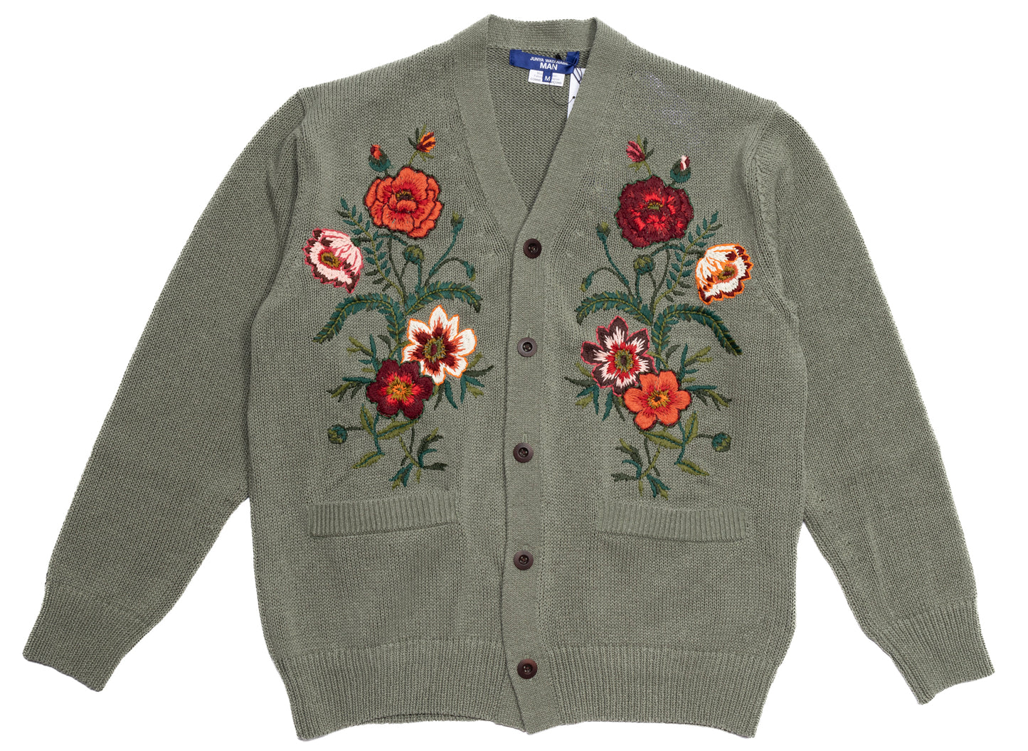 Junya Watanabe MAN Cotton Flower Embroidered Cardigan