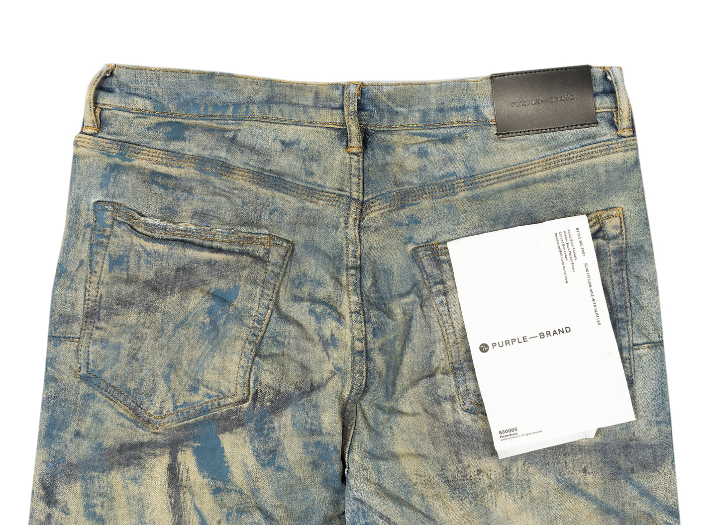 Purple Brand Indigo Brush Stroke Repair Jeans