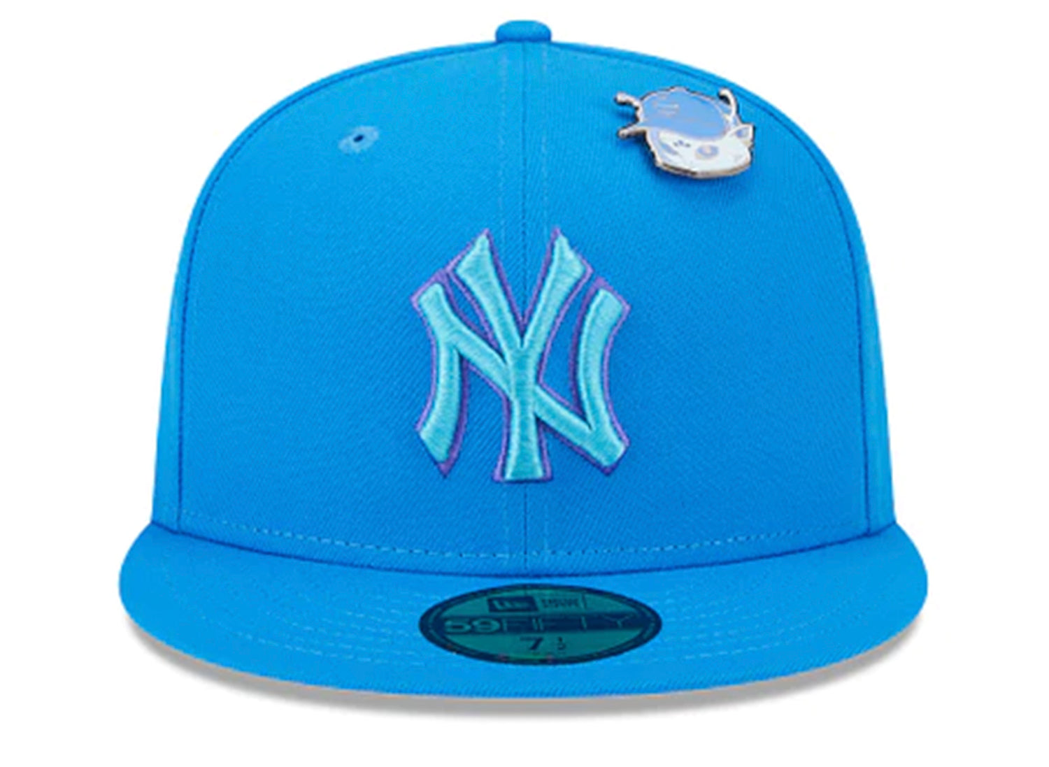 MLB New York Yankees Hat Cap New Era Size 7 1/8 Fitted 59Fifty Baby Blue