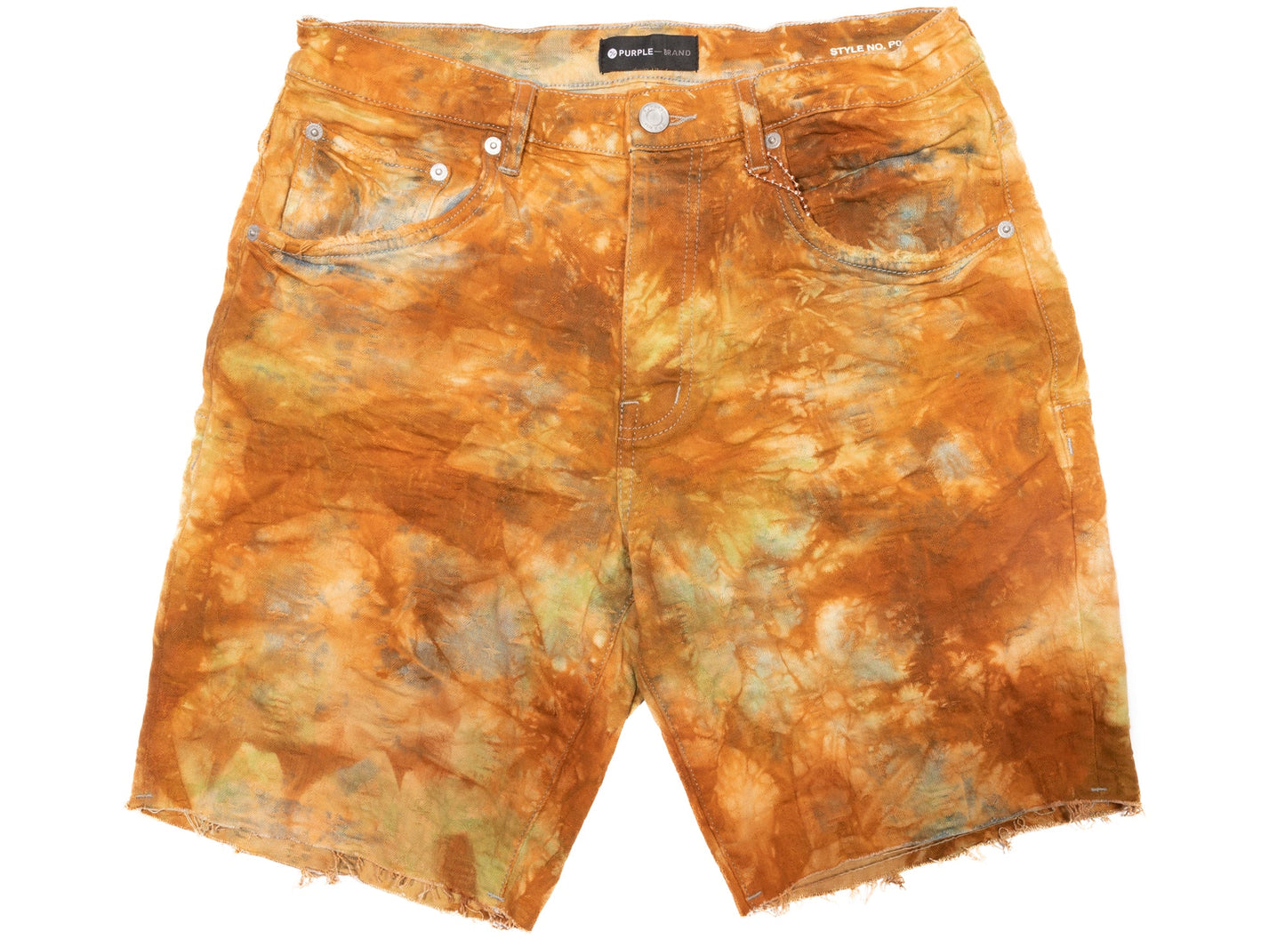 Purple Brand Camo Tie Dye Monogram Shorts